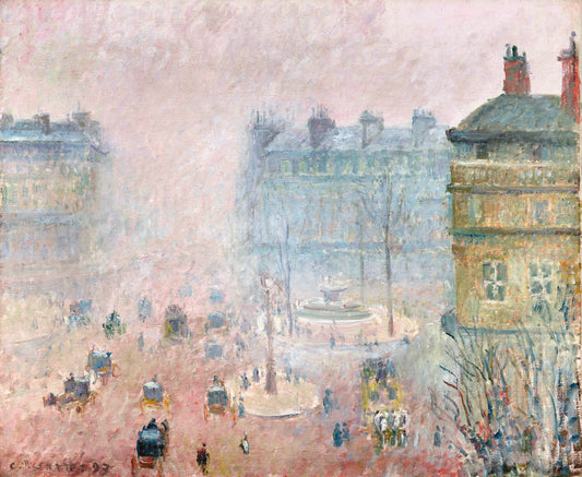 Camille Pissarro - Place du Theatre Francais - Fog Effect 1897