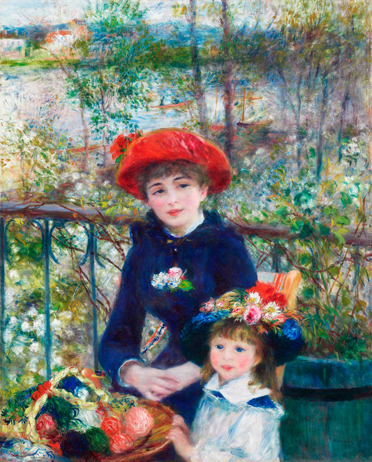 Pierre-Auguste Renoir - Two Sisters On the Terrace 1881 - Digital Art - JPG File Download